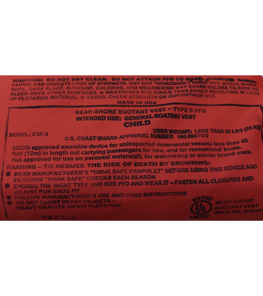 KEMP USA Type II Child Life Jacket