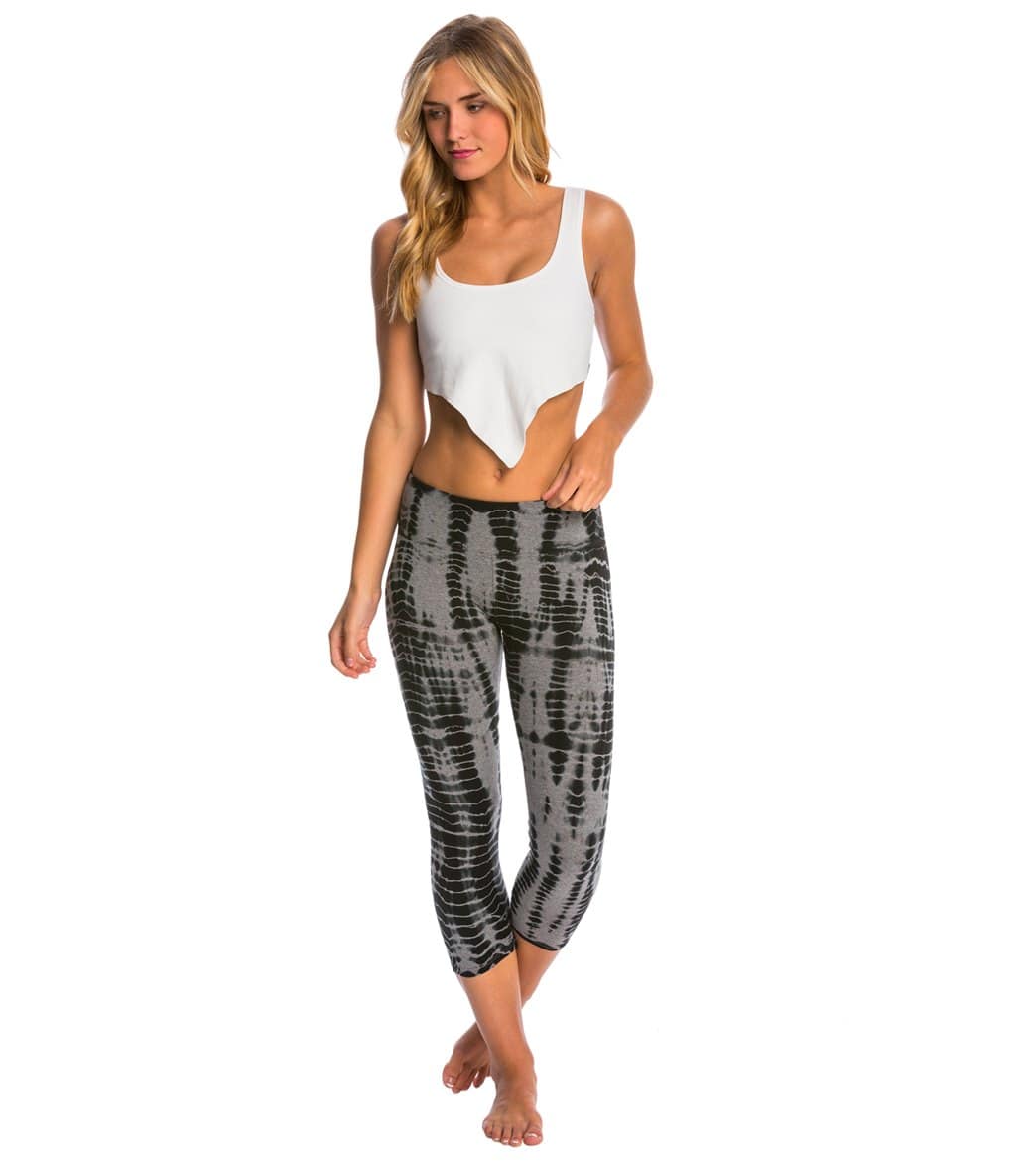 Hard Tail Flat Waisted Cotton Yoga Capris