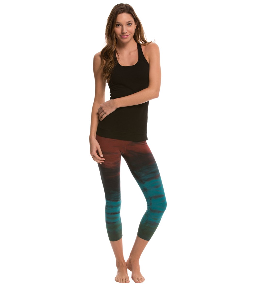 Hard Tail Flat Waisted Cotton Yoga Capris