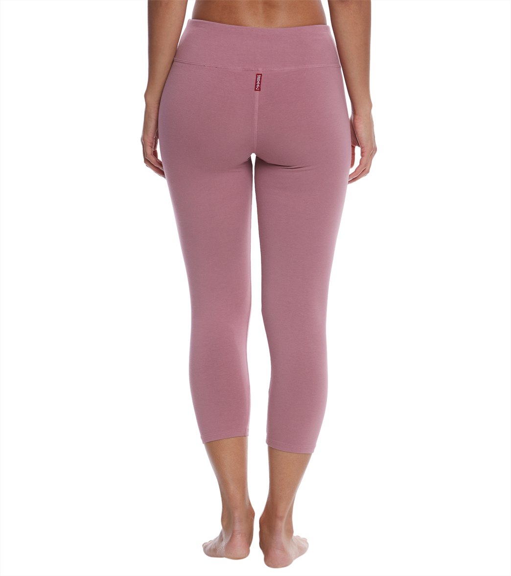 Hard Tail Flat Waisted Cotton Yoga Capris