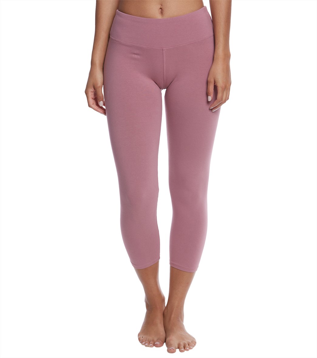 Hard Tail Flat Waisted Cotton Yoga Capris