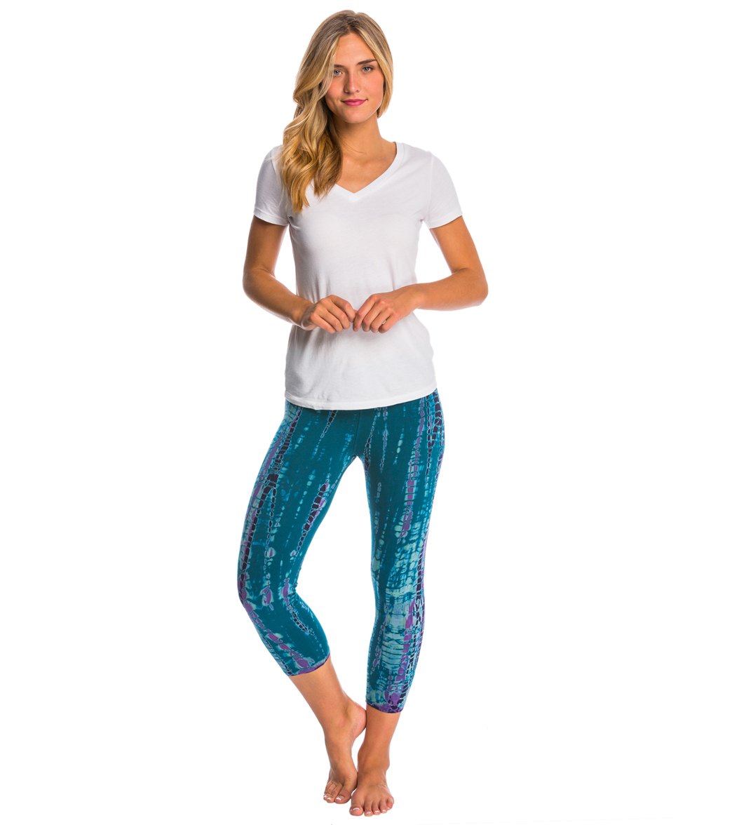 Hard Tail Flat Waisted Cotton Yoga Capris