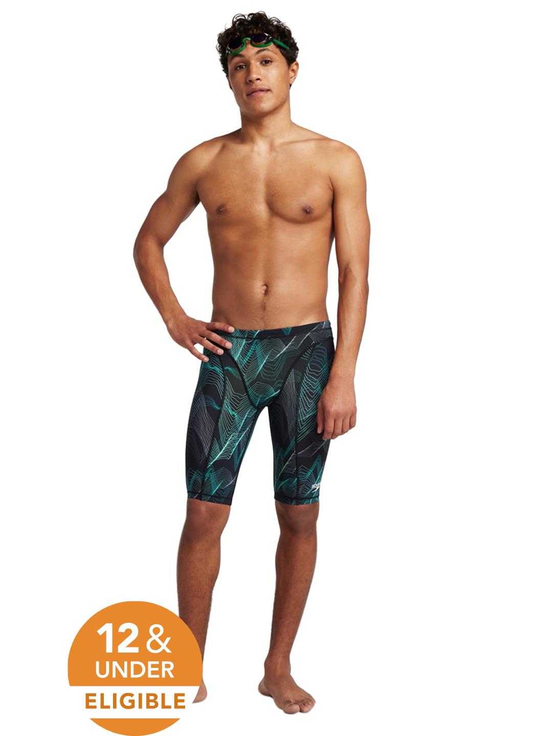 Speedo Men's Print Vanquisher Jammer Tech Suit Swimsuit
