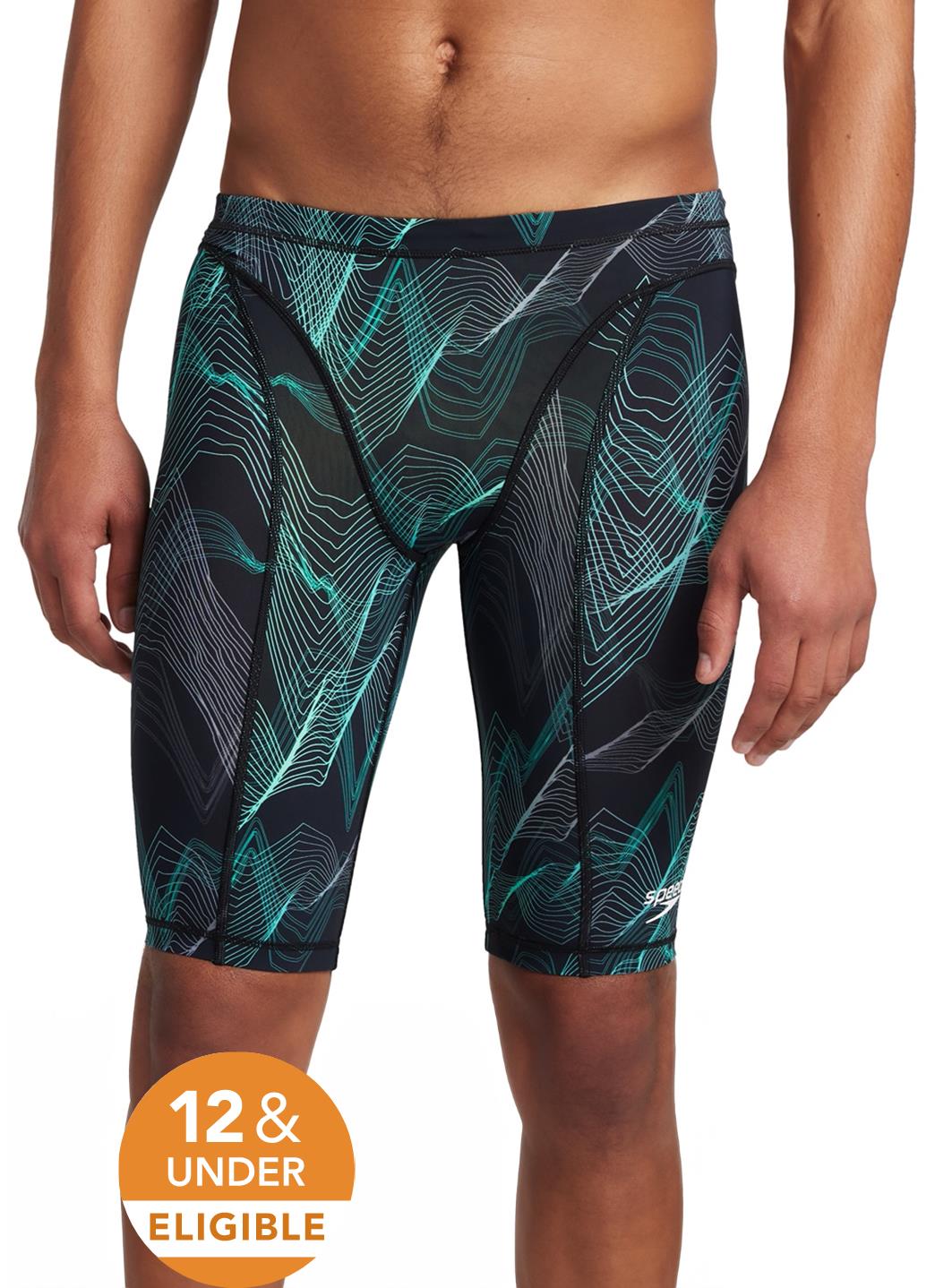 Speedo Men's Print Vanquisher Jammer Tech Suit Swimsuit