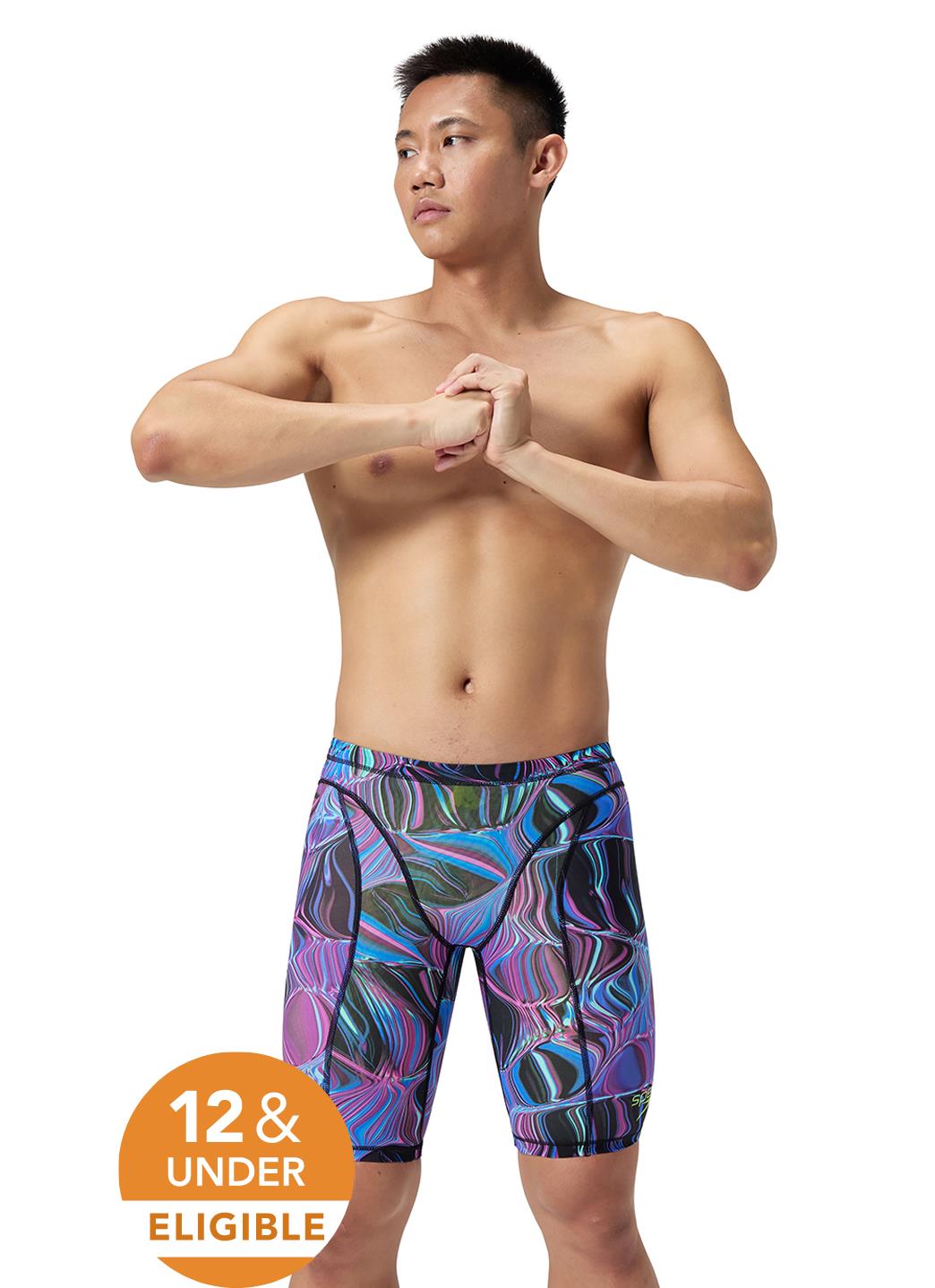 Speedo Men's Print Vanquisher Jammer Tech Suit Swimsuit