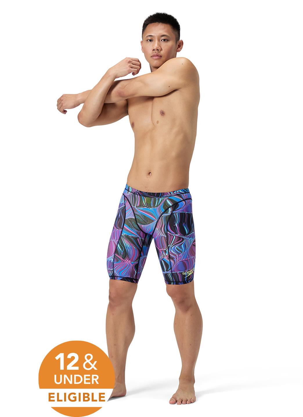 Speedo Men's Print Vanquisher Jammer Tech Suit Swimsuit