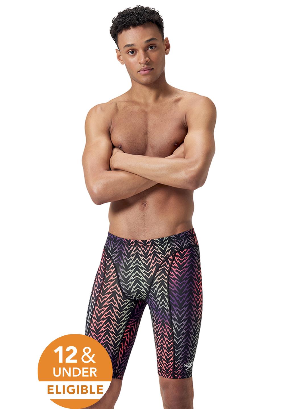 Speedo Men's Print Vanquisher Jammer Tech Suit Swimsuit