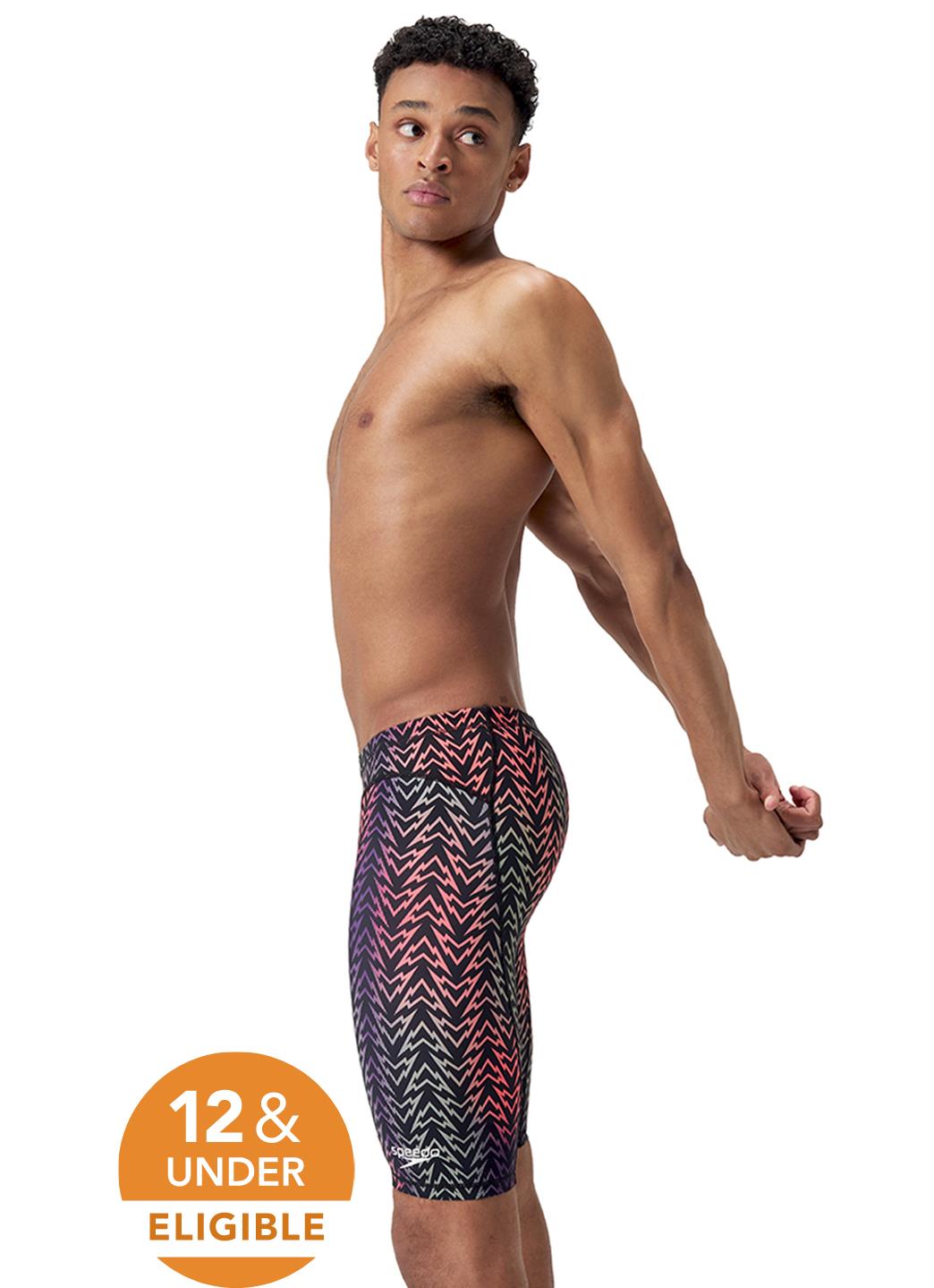 Speedo Men's Print Vanquisher Jammer Tech Suit Swimsuit