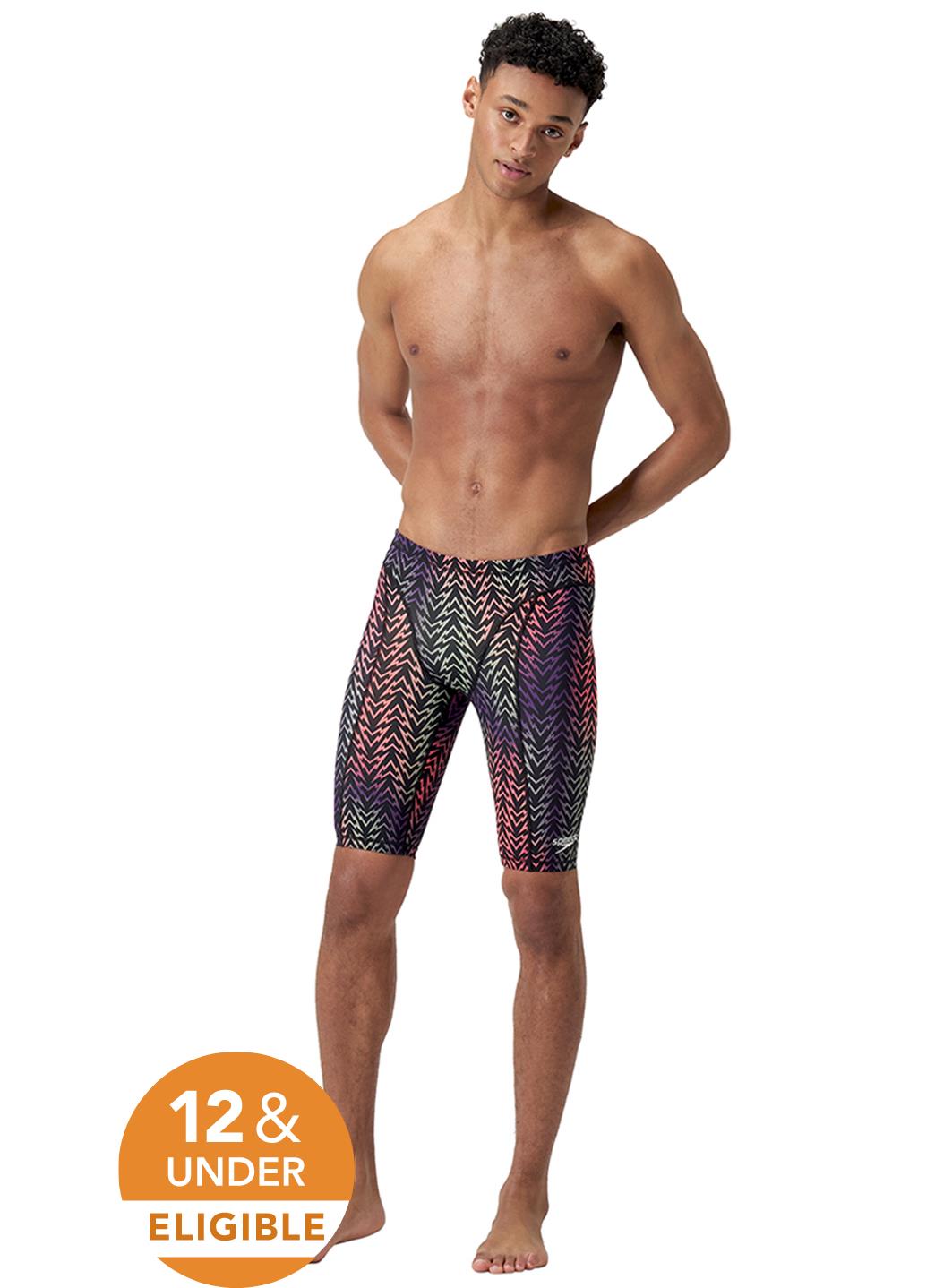 Speedo Men's Print Vanquisher Jammer Tech Suit Swimsuit