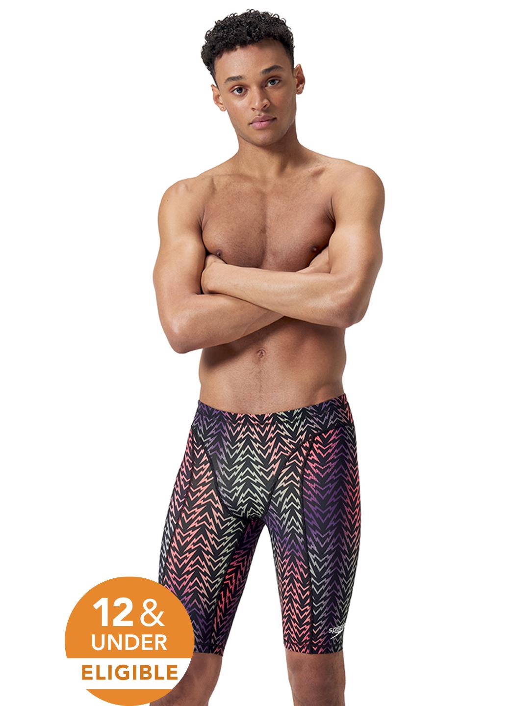 Speedo Men's Print Vanquisher Jammer Tech Suit Swimsuit