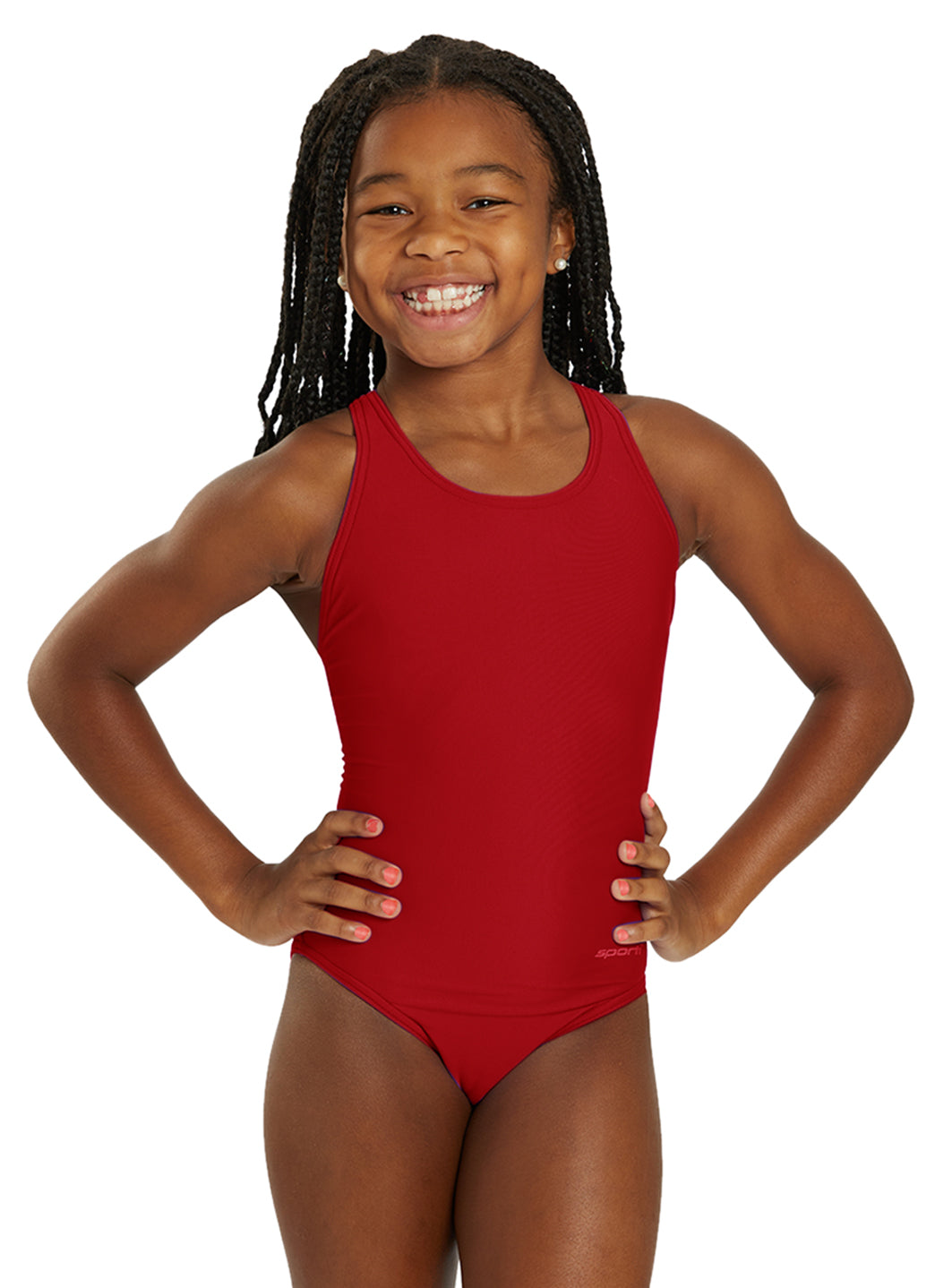 Sporti Solid Wide Strap One Piece Swimsuit (22-44)