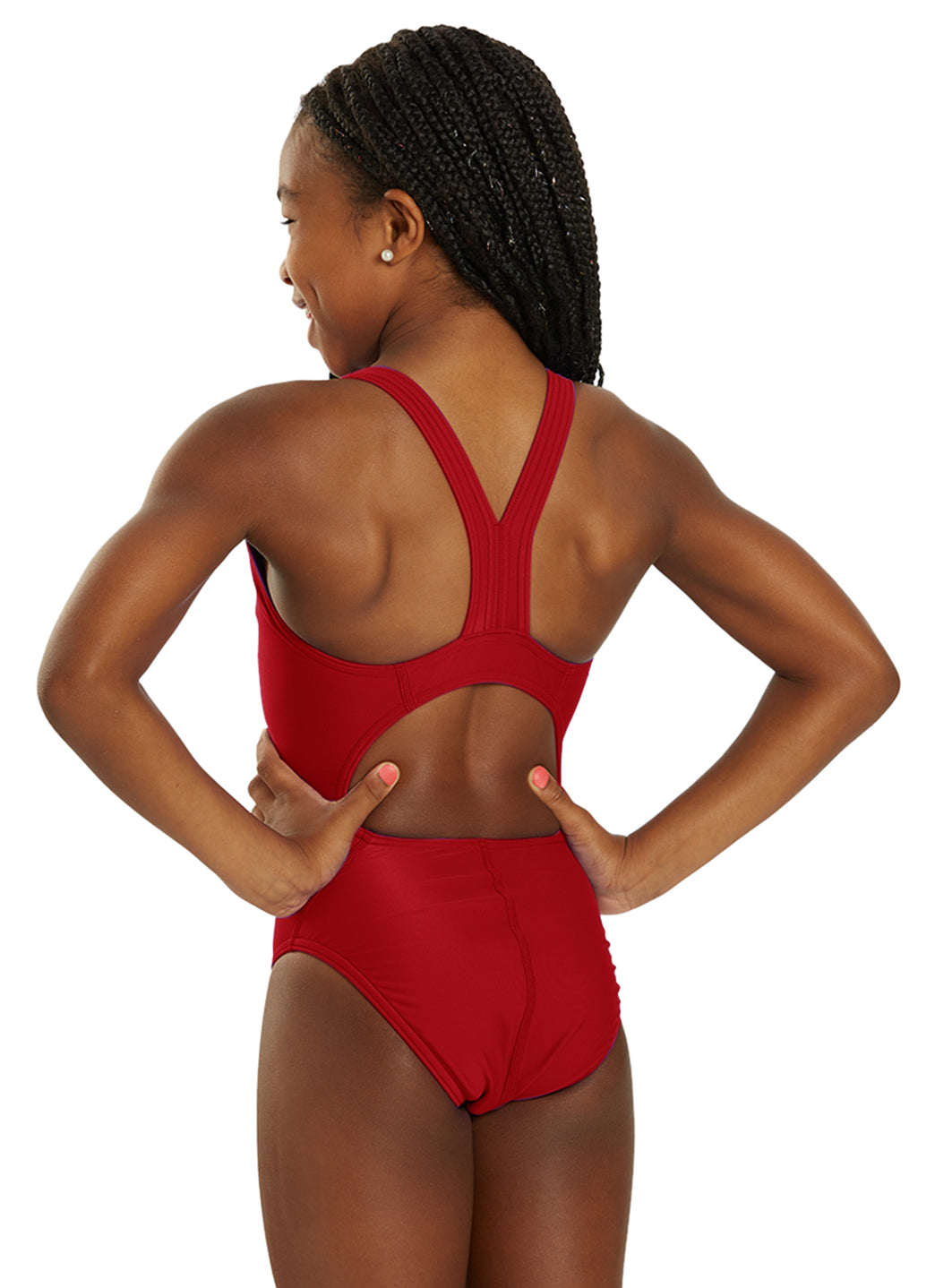 Sporti Solid Wide Strap One Piece Swimsuit (22-44)