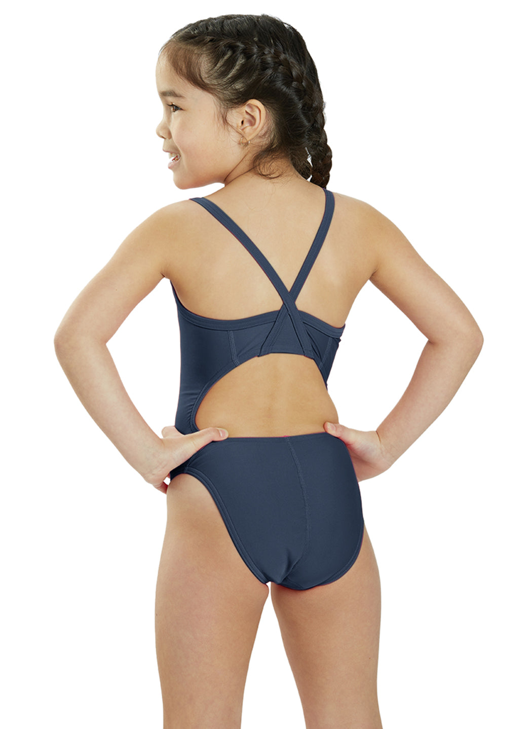 Sporti Solid Thin Strap One Piece Swimsuit (22-44)