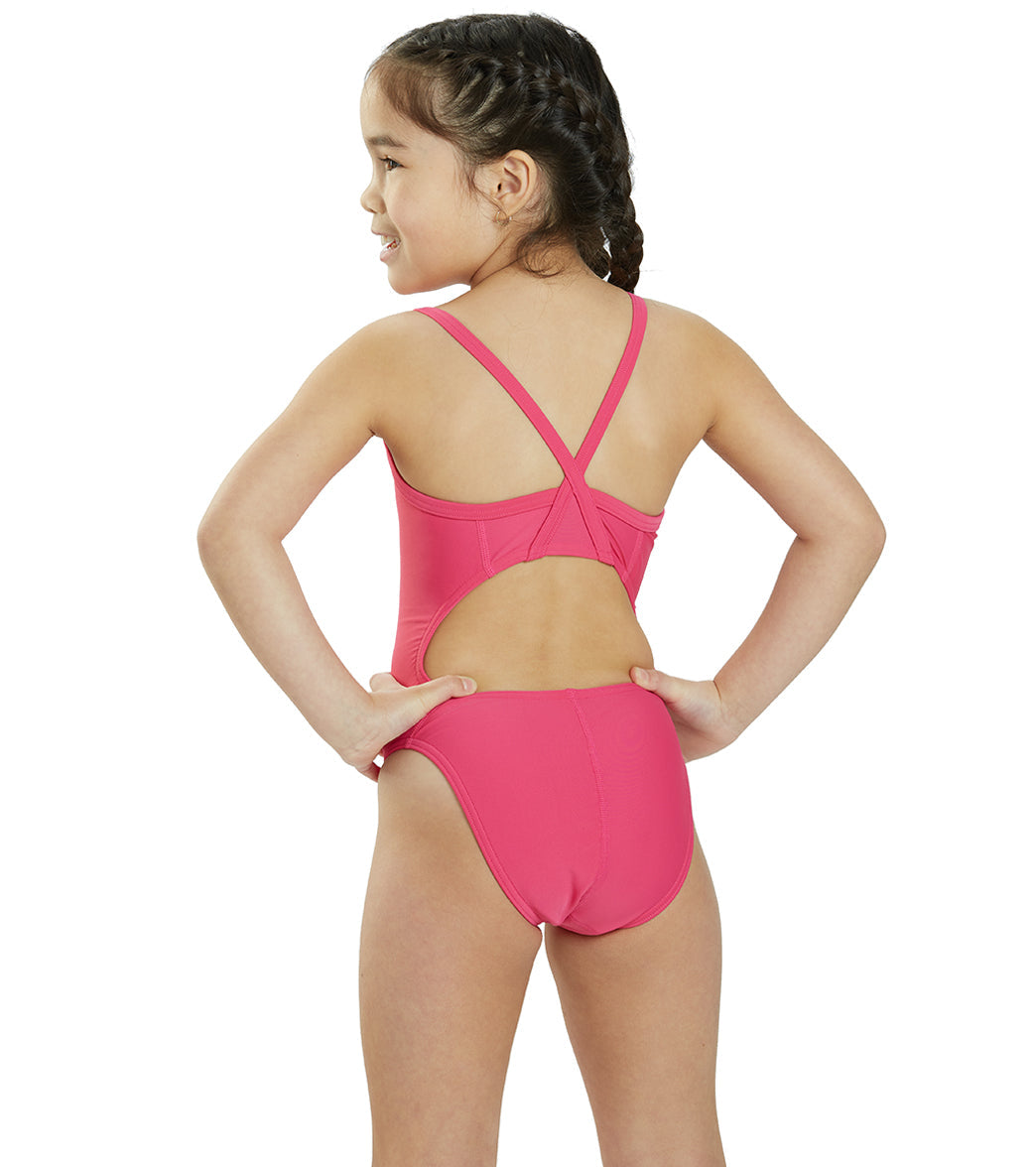 Sporti Solid Thin Strap One Piece Swimsuit (22-44)