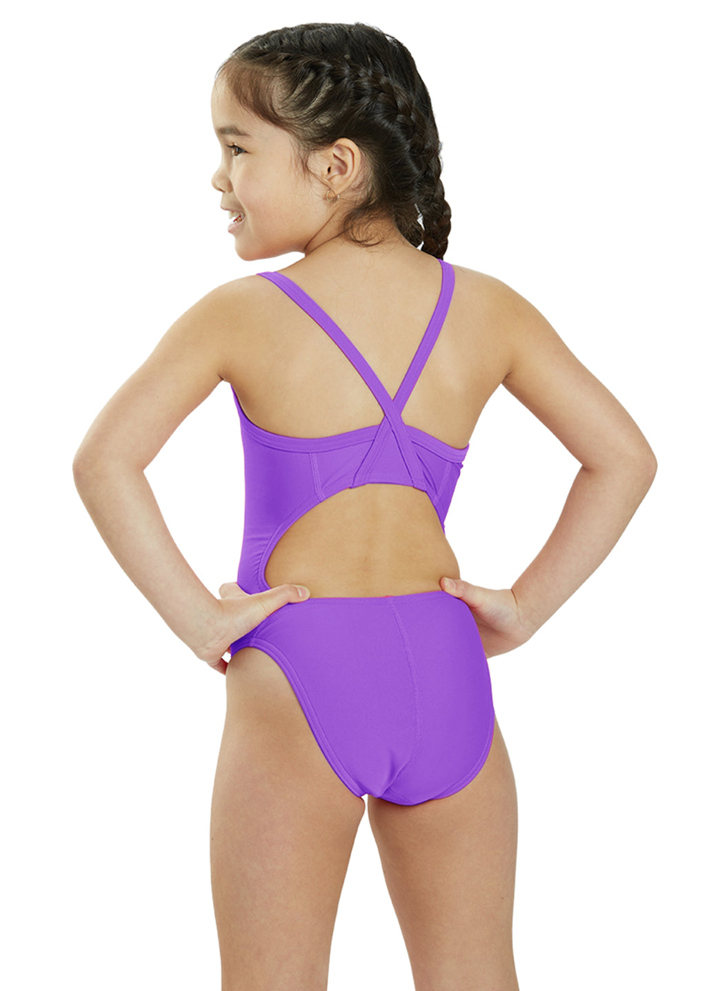 Sporti Solid Thin Strap One Piece Swimsuit (22-44)