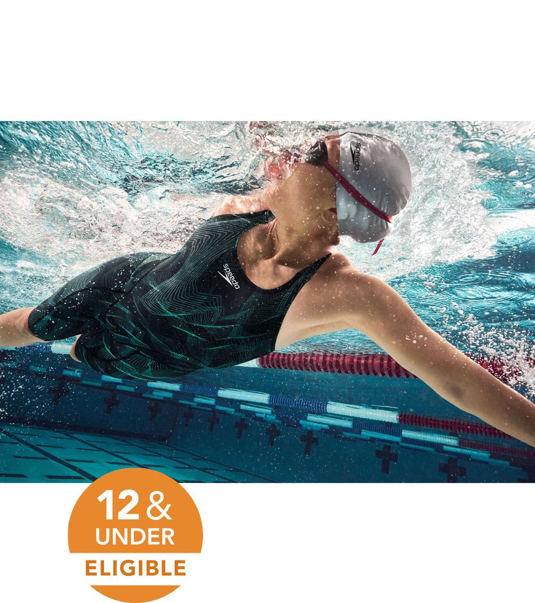 Speedo Women's Print Vanquisher Kneeskin Tech Suit Swimsuit