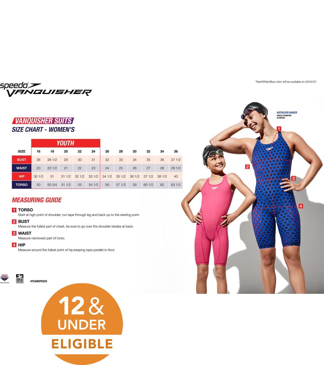 Speedo Women's Print Vanquisher Kneeskin Tech Suit Swimsuit