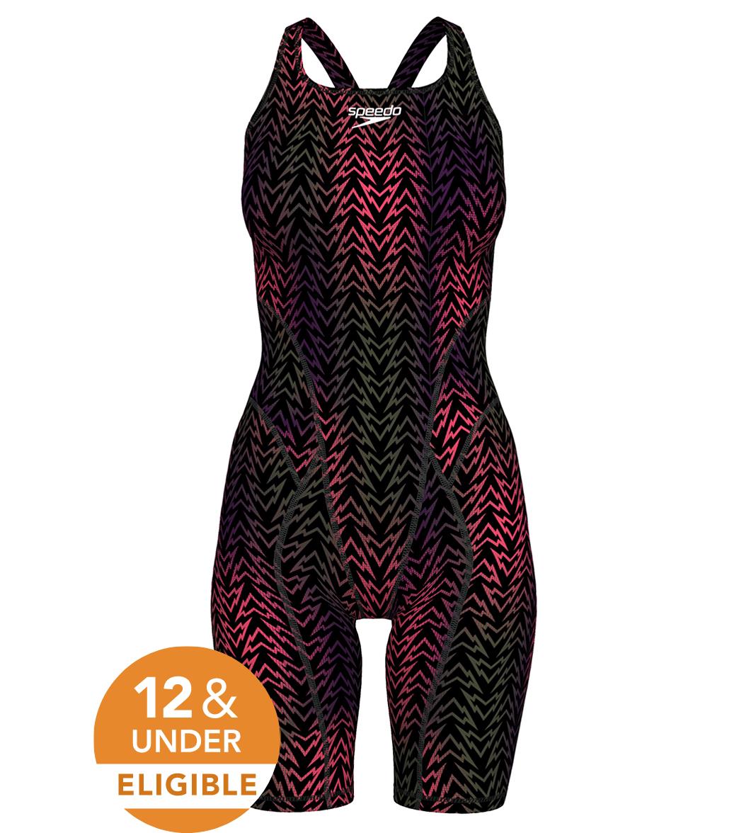 Speedo Women's Print Vanquisher Kneeskin Tech Suit Swimsuit
