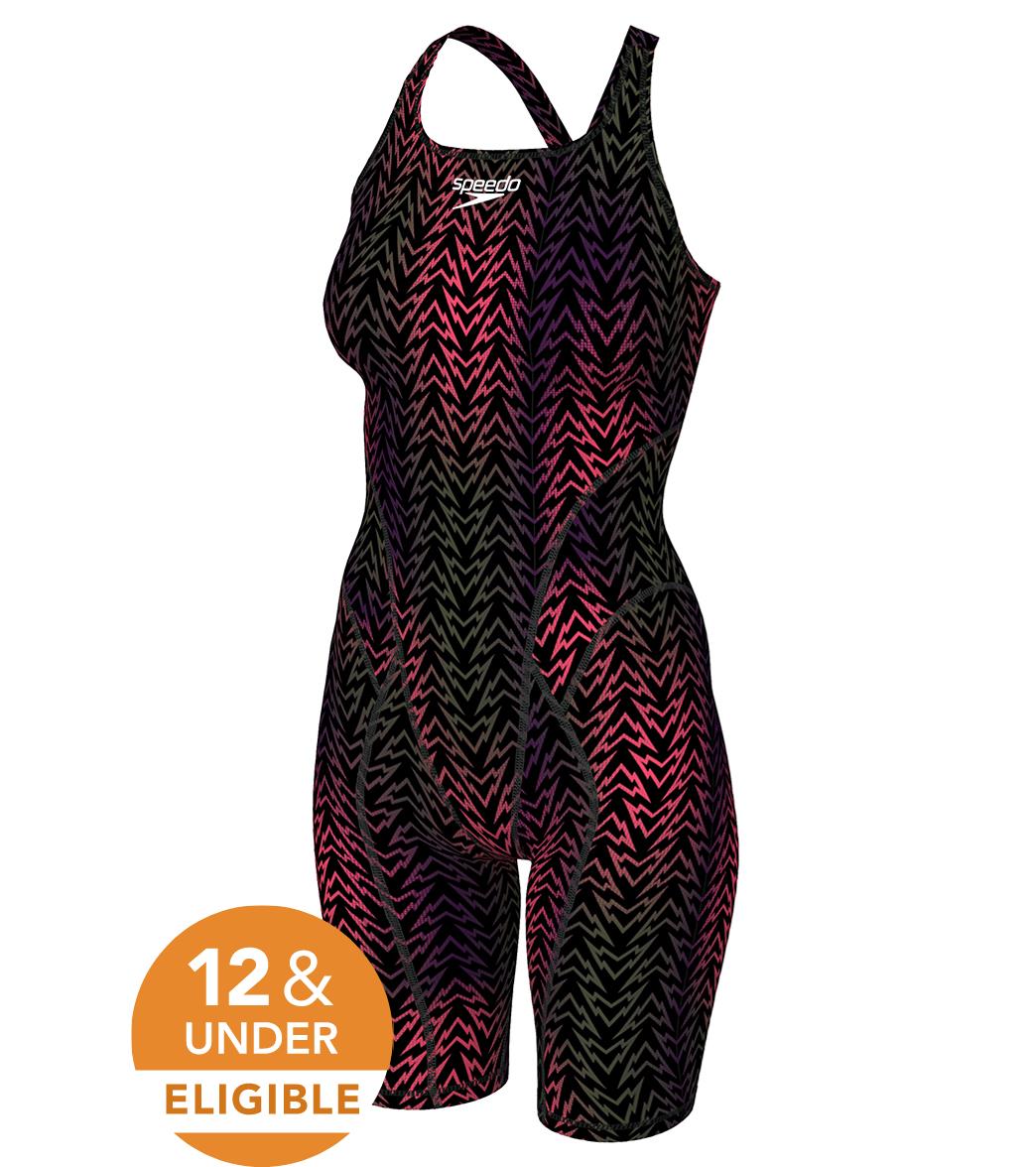 Speedo Women's Print Vanquisher Kneeskin Tech Suit Swimsuit