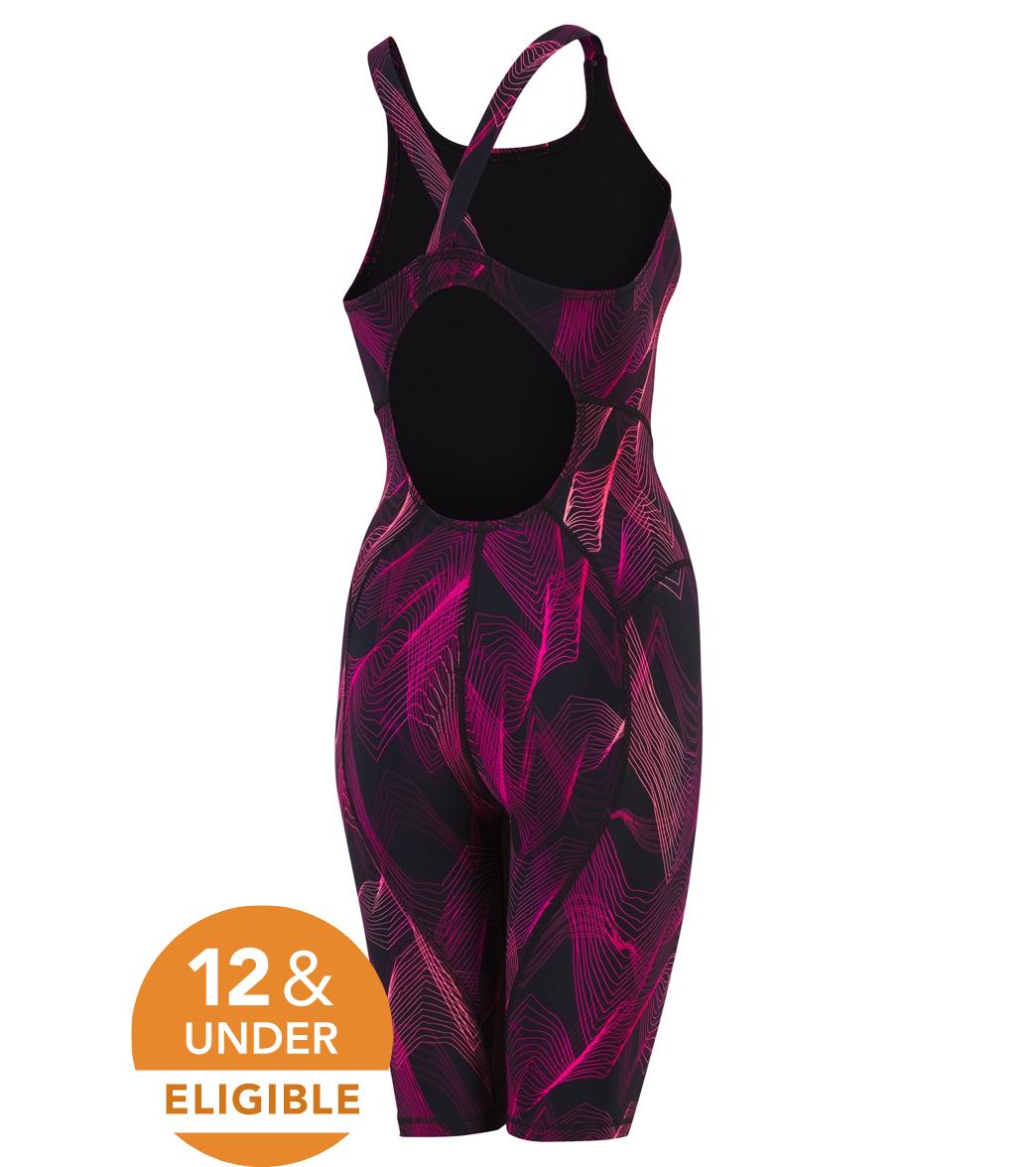 Speedo Women's Print Vanquisher Kneeskin Tech Suit Swimsuit