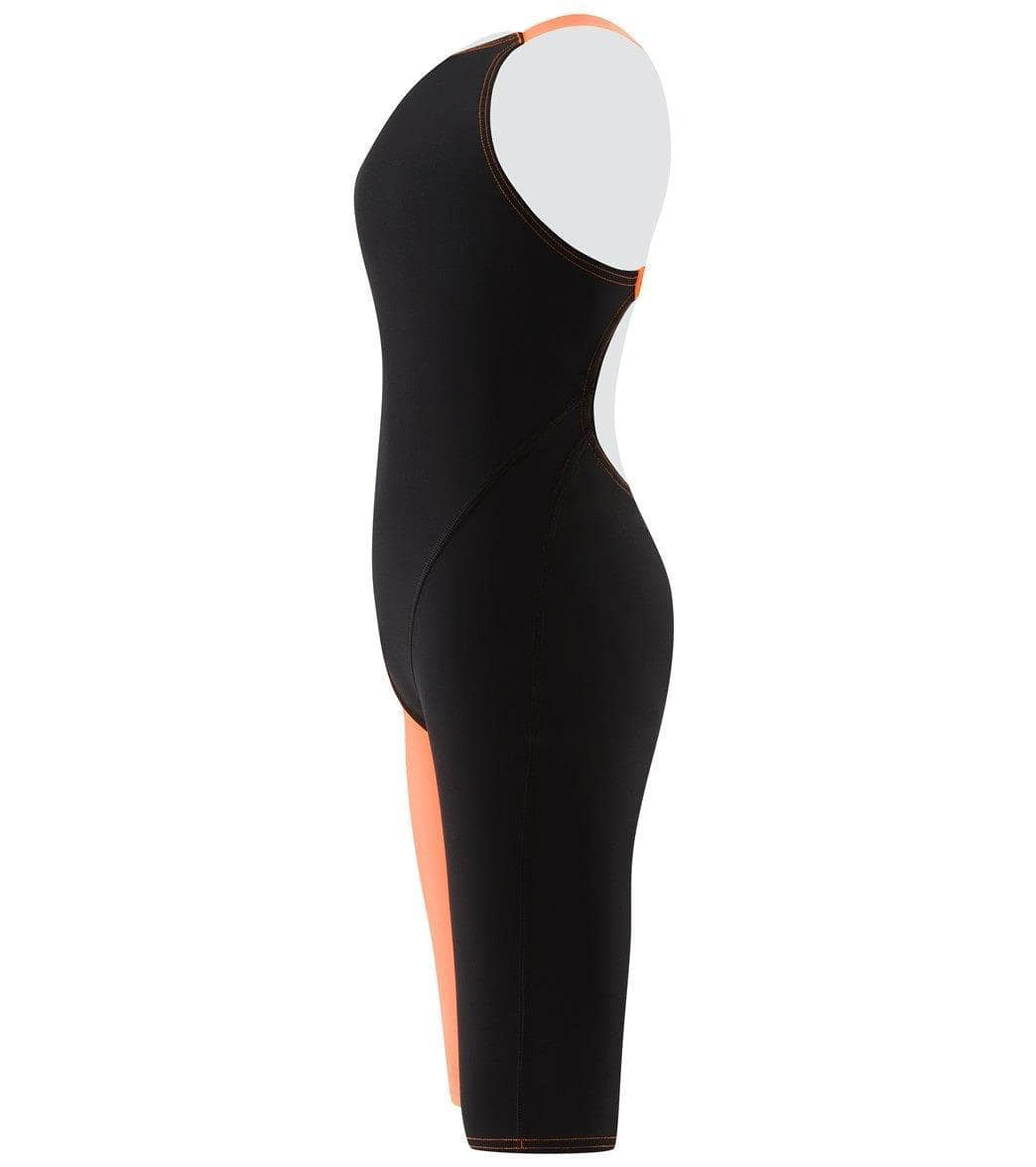 Speedo Women's LZR Racer Pro Recordbreaker Open Back Kneeskin with Comfort Strap Tech Suit Swimsuit