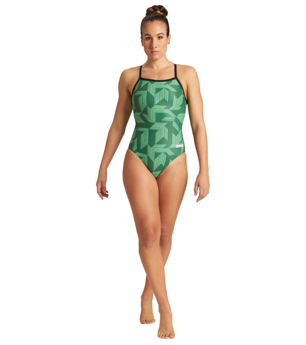 Arena Women's Puzzled Light Drop Back One Piece Swimsuit