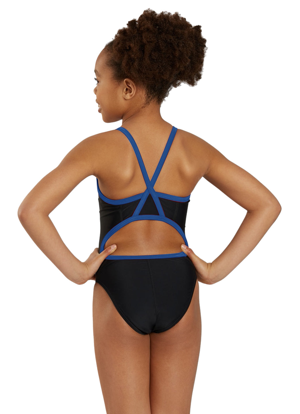 Sporti Solid Piped Thin Strap One Piece Swimsuit (22-44)