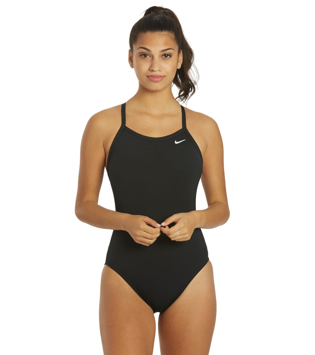 Nike Women's HydraStrong Solid Poly Racer Back One Piece Swimsuit