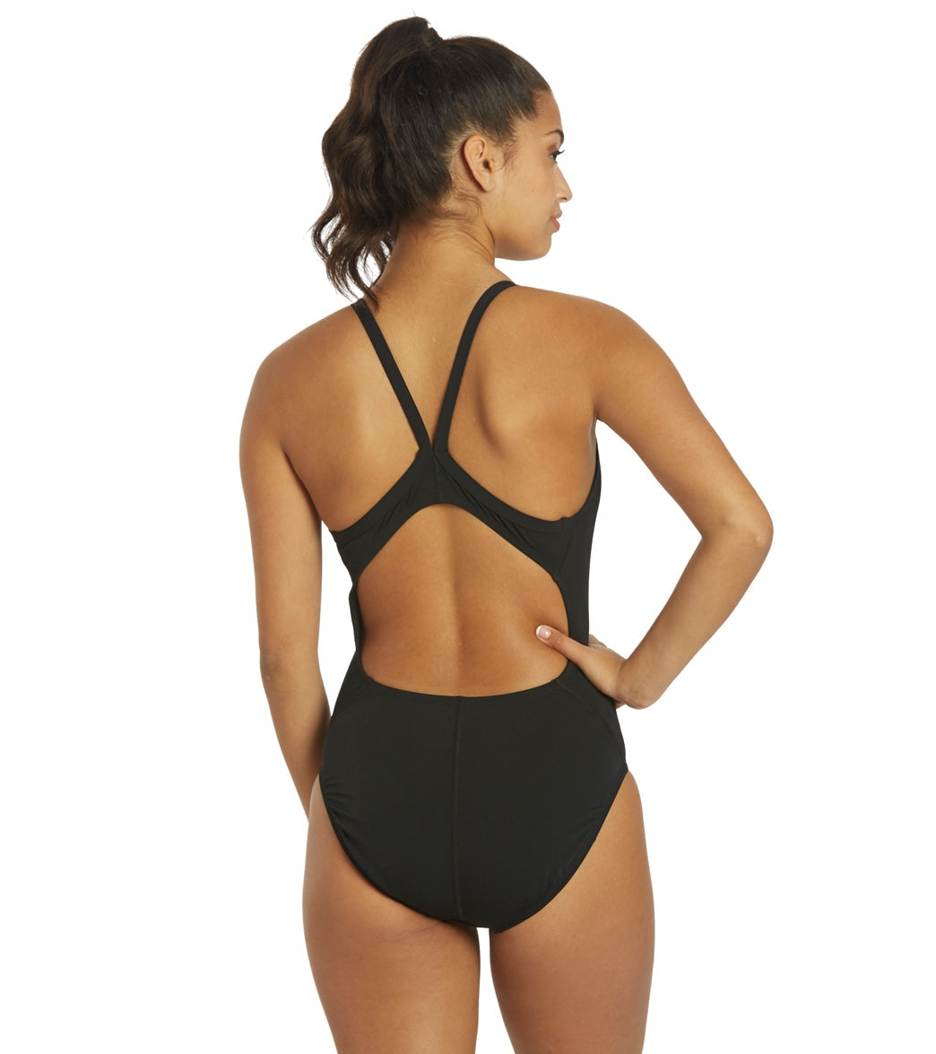 Nike Women's HydraStrong Solid Poly Racer Back One Piece Swimsuit