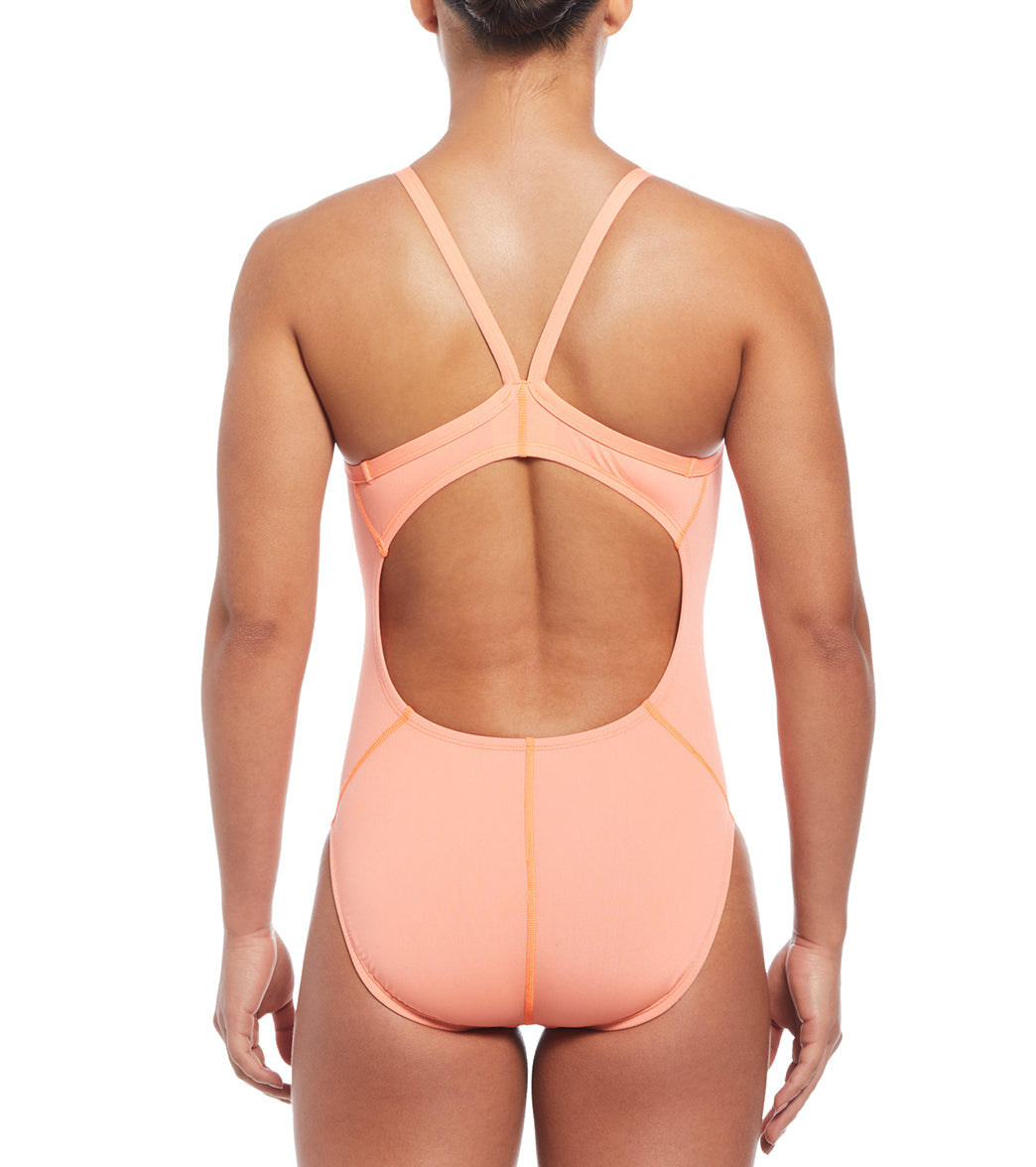 Nike Women's HydraStrong Solid Poly Racer Back One Piece Swimsuit