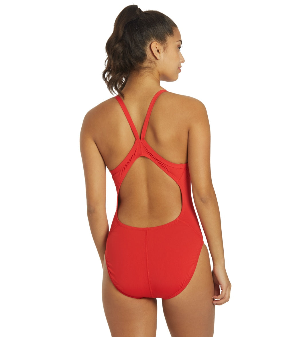 Nike Women's HydraStrong Solid Poly Racer Back One Piece Swimsuit