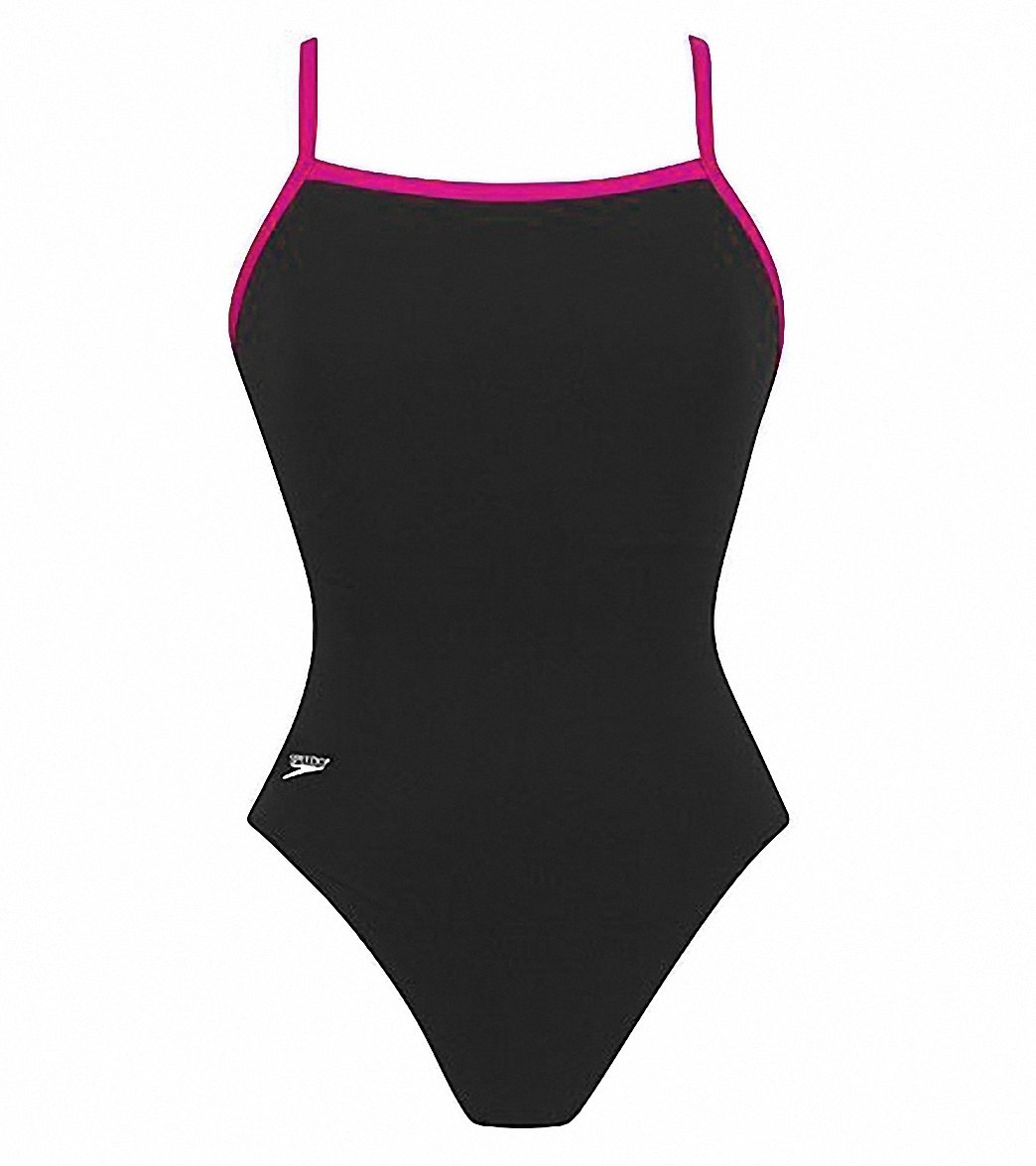 Speedo Girls' Solid Endurance + Flyback Training One Piece Swimsuit