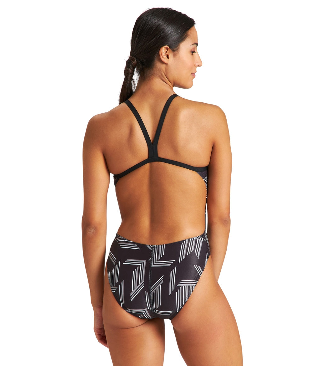 Arena Women's Puzzled Challenge Back One Piece Swimsuit