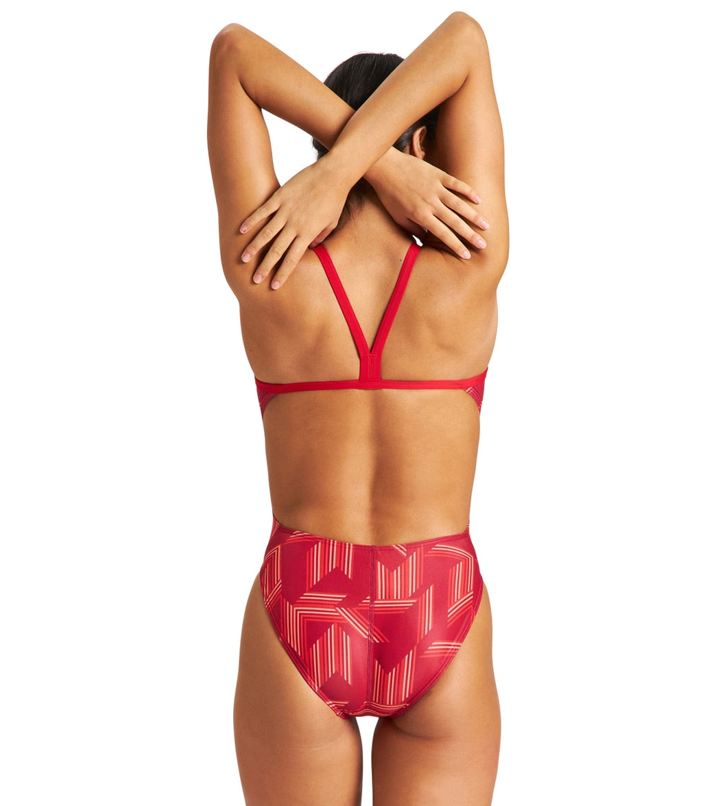 Arena Women's Puzzled Challenge Back One Piece Swimsuit