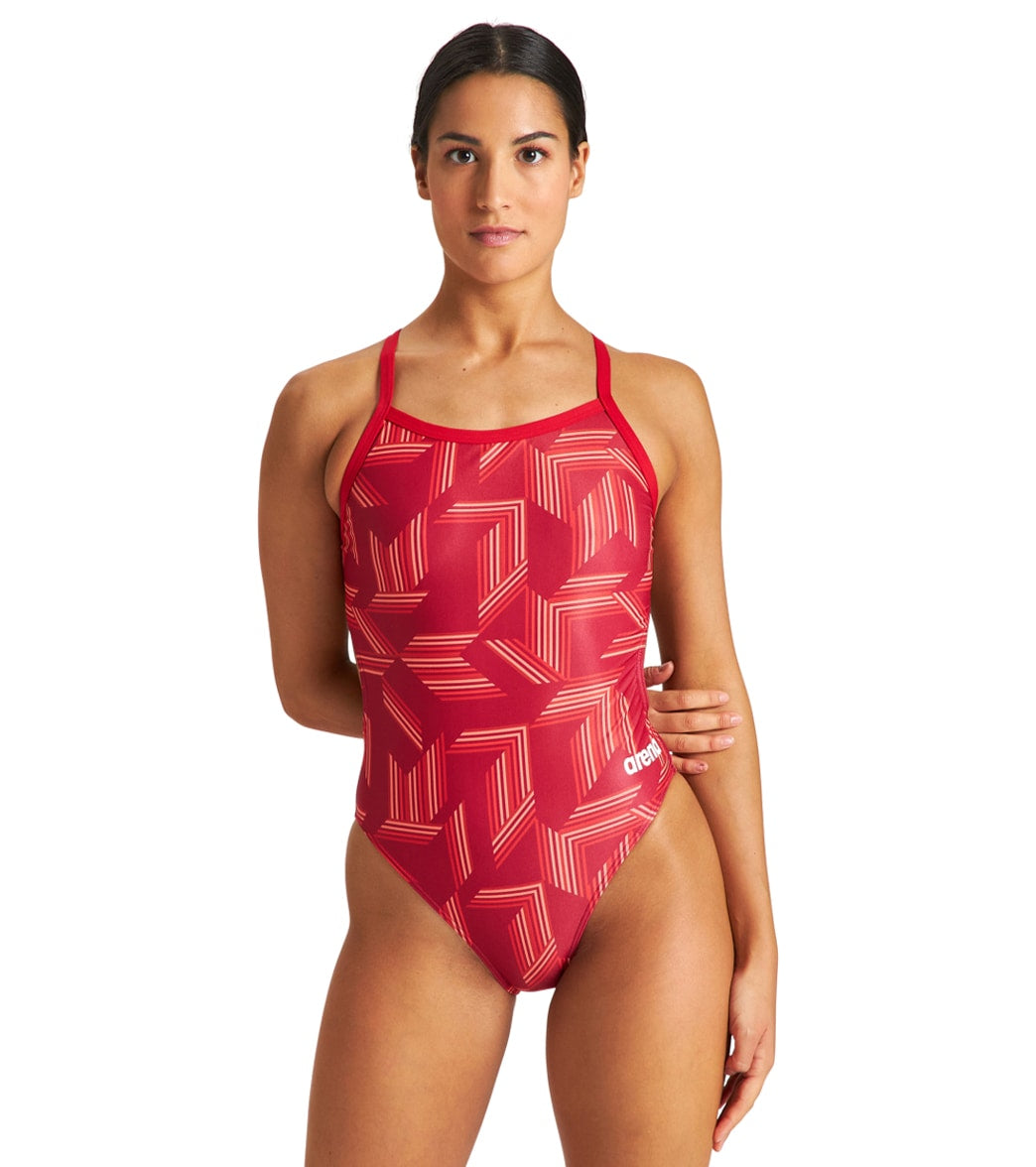 Arena Women's Puzzled Challenge Back One Piece Swimsuit