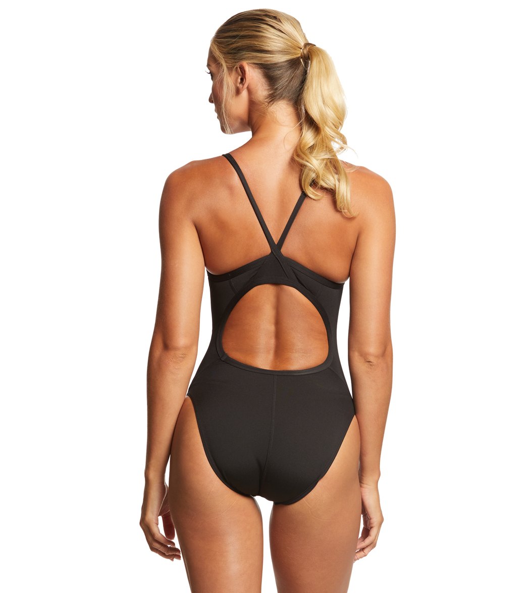 Speedo Women's Solid Endurance+ Flyback Training One Piece Swimsuit
