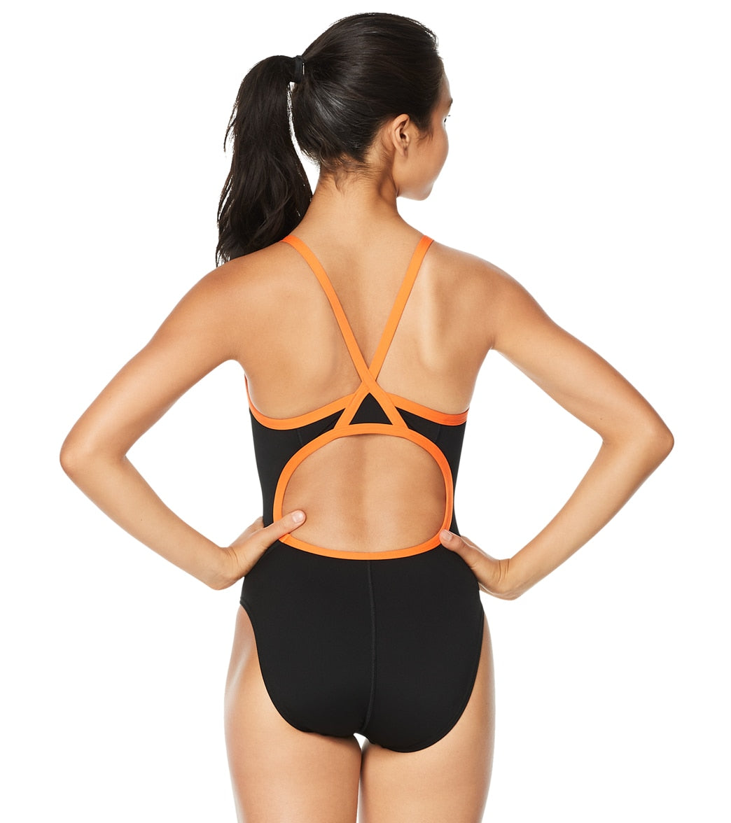 Speedo Women's Solid Endurance+ Flyback Training One Piece Swimsuit