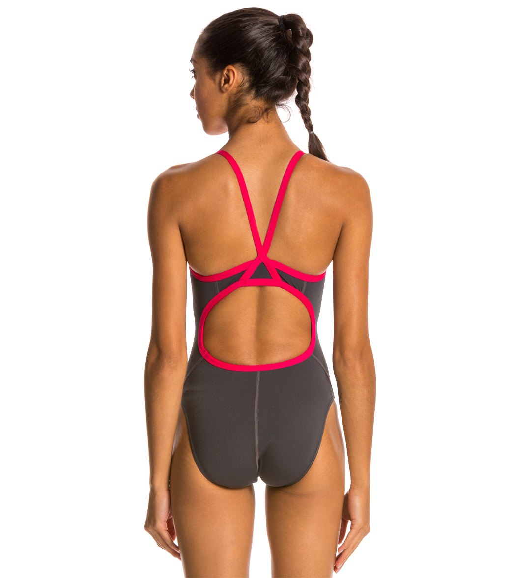 Speedo Women's Solid Endurance+ Flyback Training One Piece Swimsuit