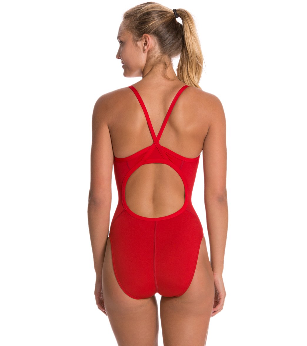 Speedo Women's Solid Endurance+ Flyback Training One Piece Swimsuit