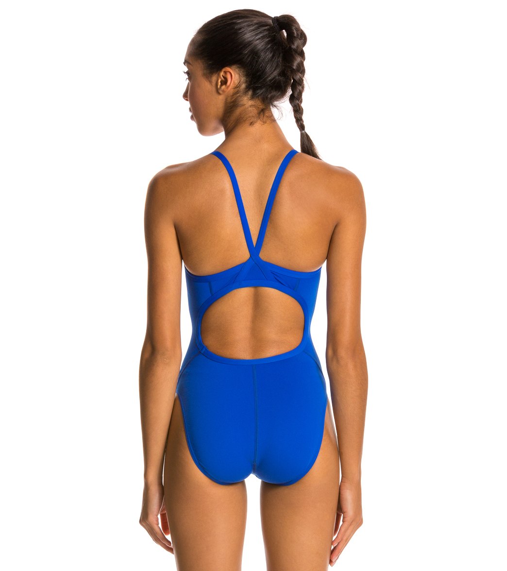Speedo Women's Solid Endurance+ Flyback Training One Piece Swimsuit