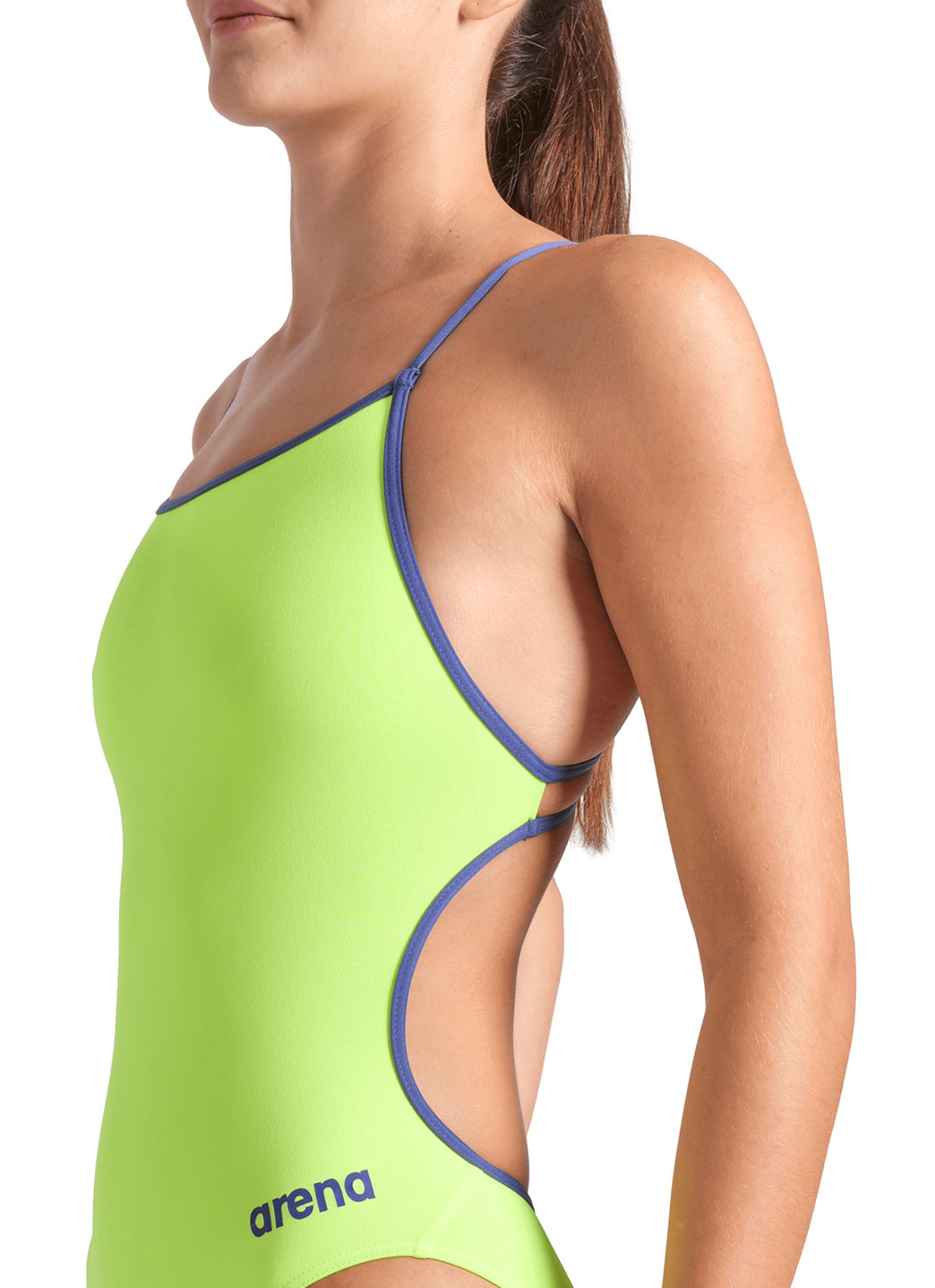 Arena Women's Solid Lace Back One Piece Swimsuit