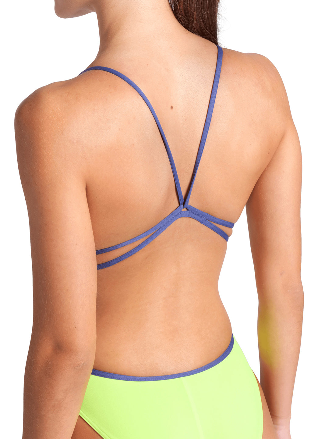 Arena Women's Solid Lace Back One Piece Swimsuit