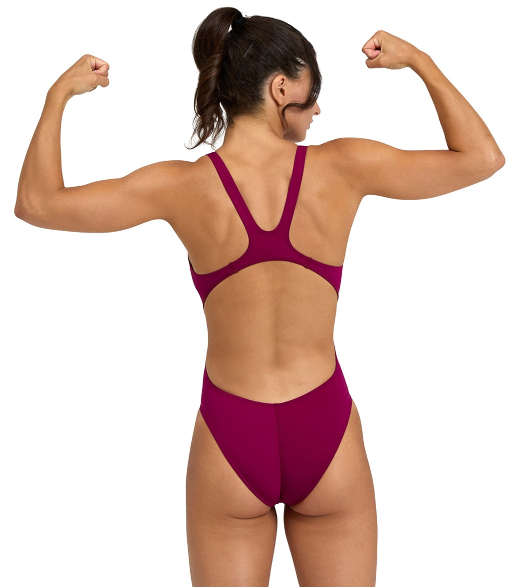 Arena Women's Solid Tech Back One Piece Swimsuit