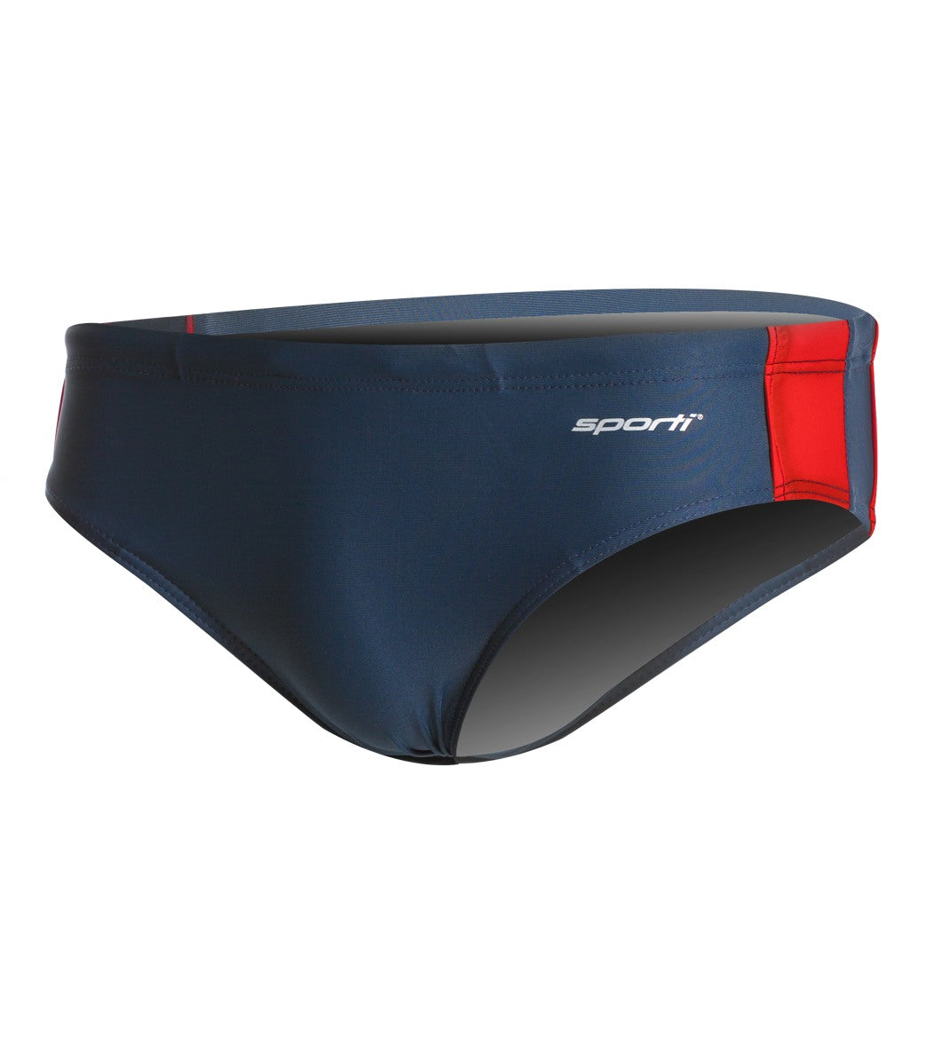 Sporti Piped Splice Brief Swimsuit (22-40)
