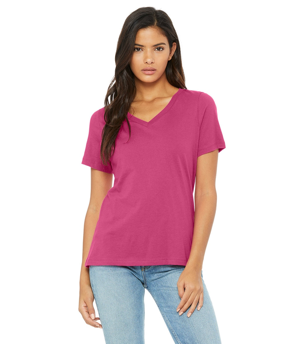 Bella + Canvas Women's Relaxed Jersey V-Neck T-Shirt