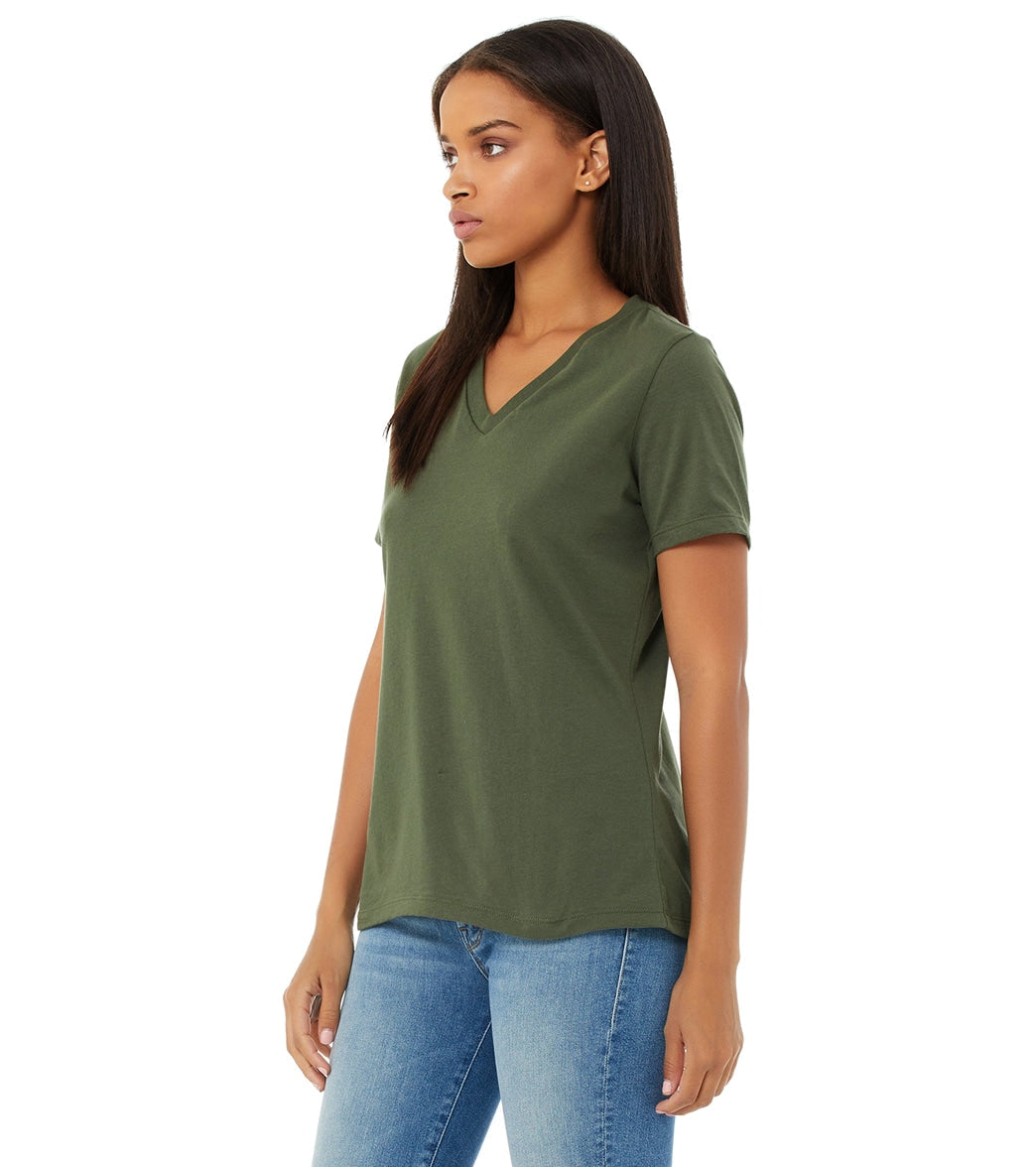 Bella + Canvas Women's Relaxed Jersey V-Neck T-Shirt