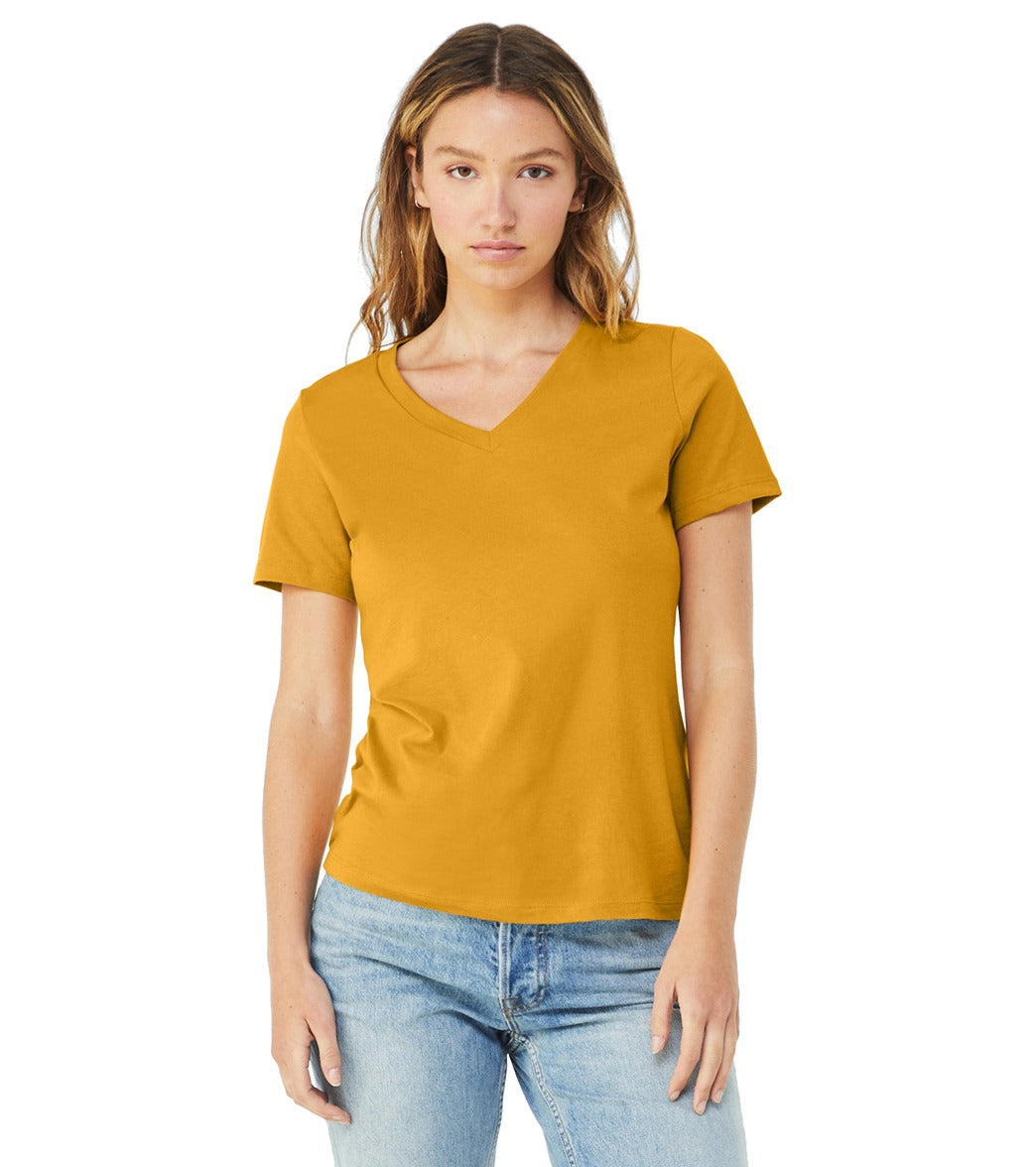 Bella + Canvas Women's Relaxed Jersey V-Neck T-Shirt