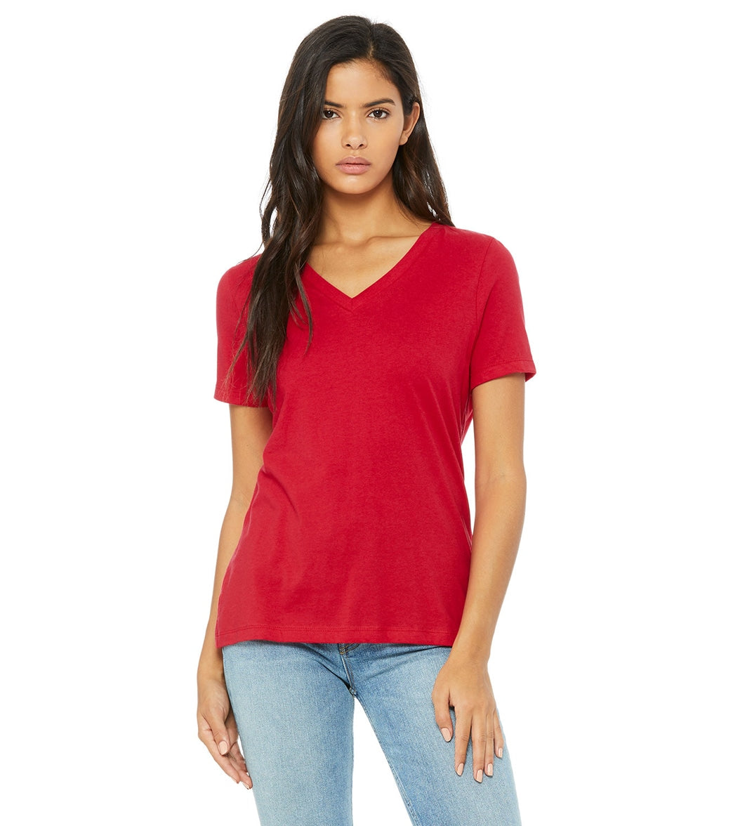 Bella + Canvas Women's Relaxed Jersey V-Neck T-Shirt