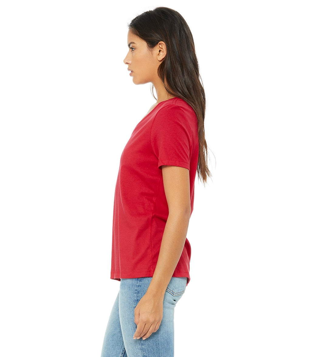 Bella + Canvas Women's Relaxed Jersey V-Neck T-Shirt