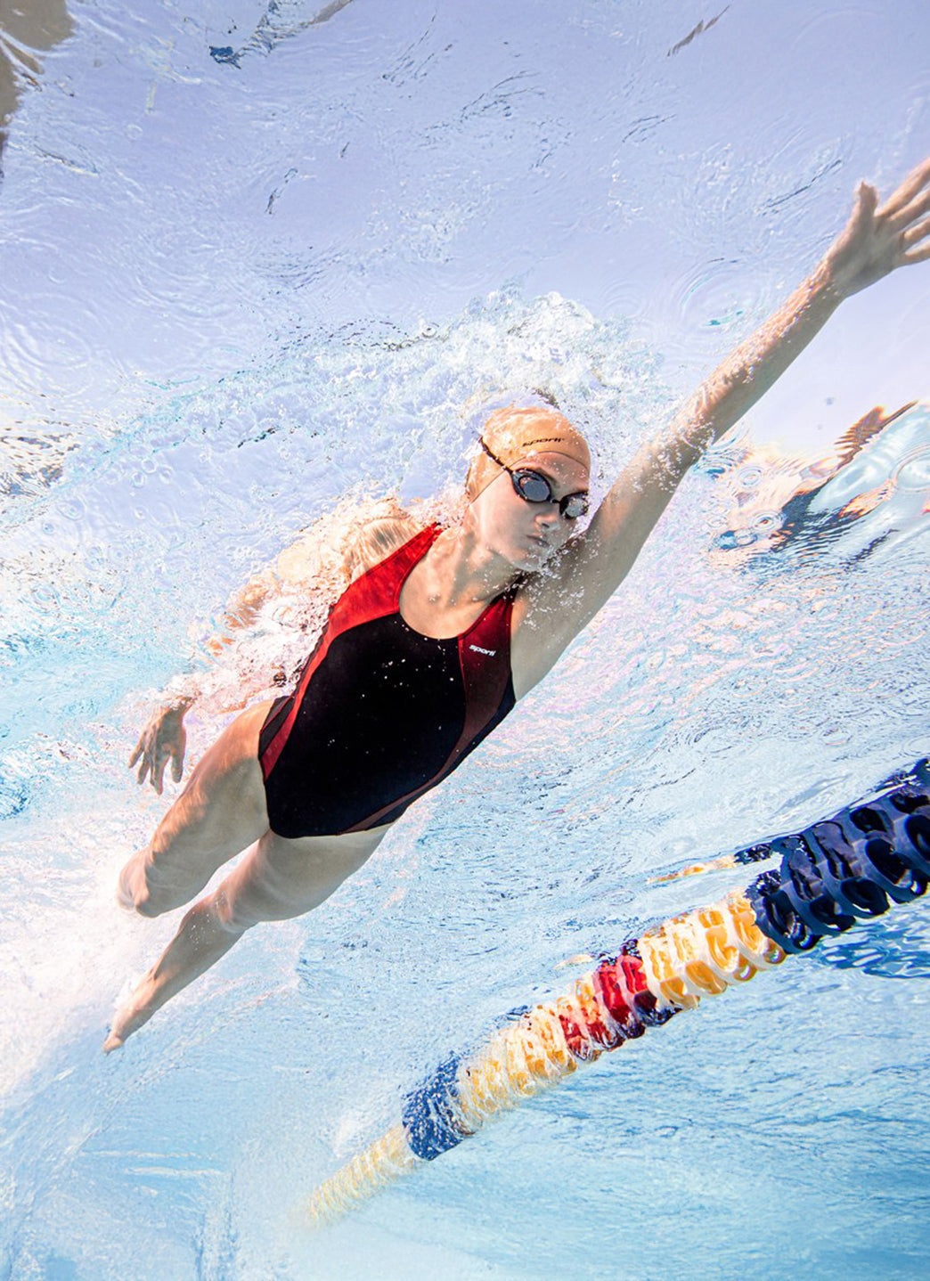 Sporti Piped Splice Wide Strap One Piece Swimsuit (22-44)